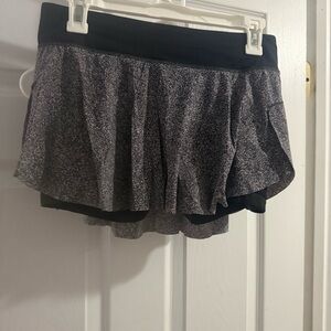 Lululemon Black and Gray Athletic Tennis Skort